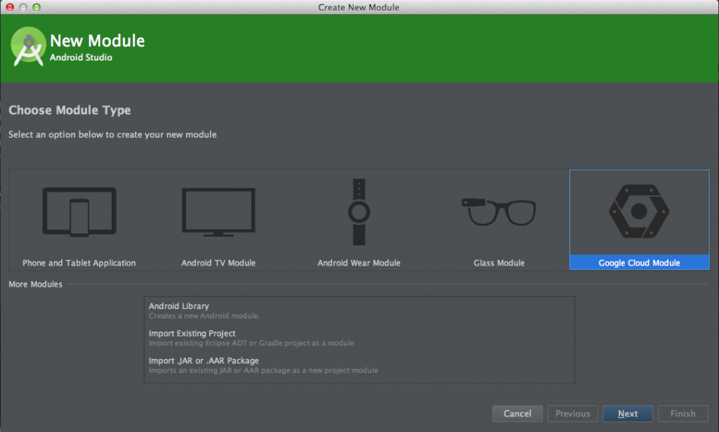 Android Studio > New Module
